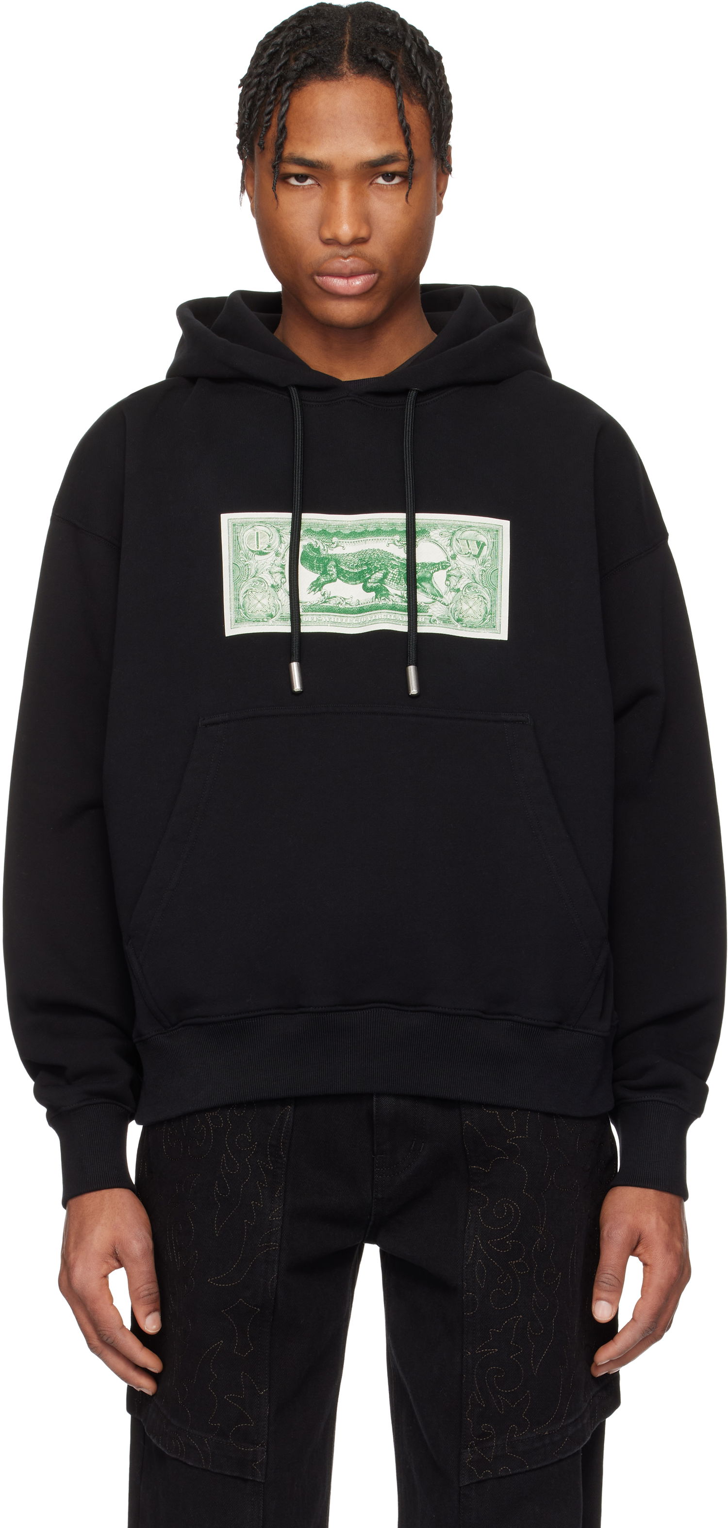 Mikina Off-White Off-White Banknote Arrow Skate Hoodie Čierna | OMBB085S25FLE00H1058, 0