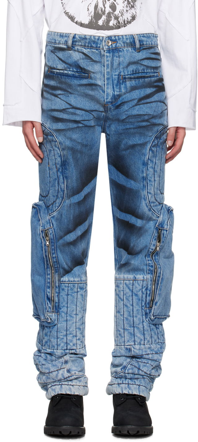 Cargo nohavice Who Decides War Raised Window Cargo Pants Modrá | 1120900008SS24, 0
