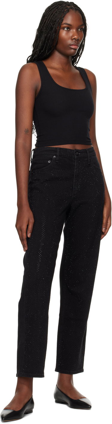 Džínsy rag & bone rag & bone Harlow Straight Jeans Čierna | WDD24F2956FMSI, 3