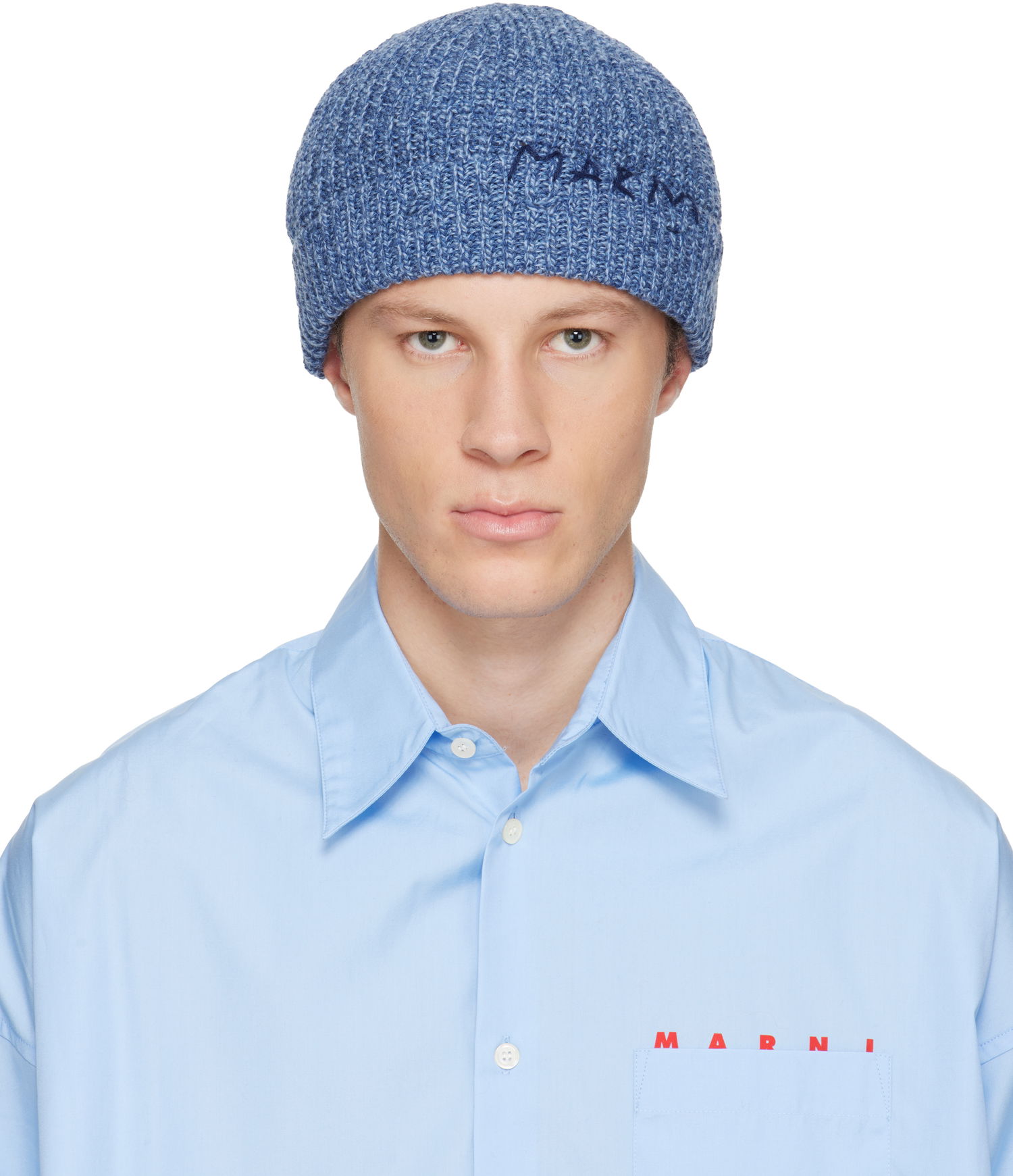 Kulicha Marni Ribbed Wool Beanie Modrá | CLMC0173Q0 UFH301, 0
