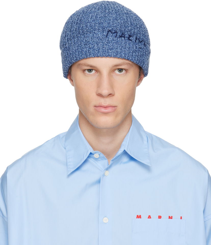 Kulicha Marni Ribbed Wool Beanie Modrá | CLMC0173Q0 UFH301