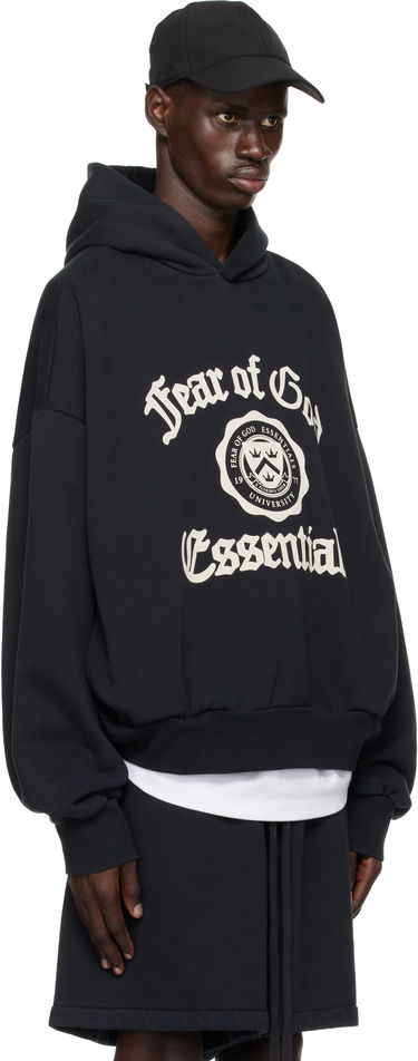 Mikina Fear of God Fear of God ESSENTIALS Heavy Fleece Vintage Shrunken Hoodie Čierna | 192HO246210F, 1