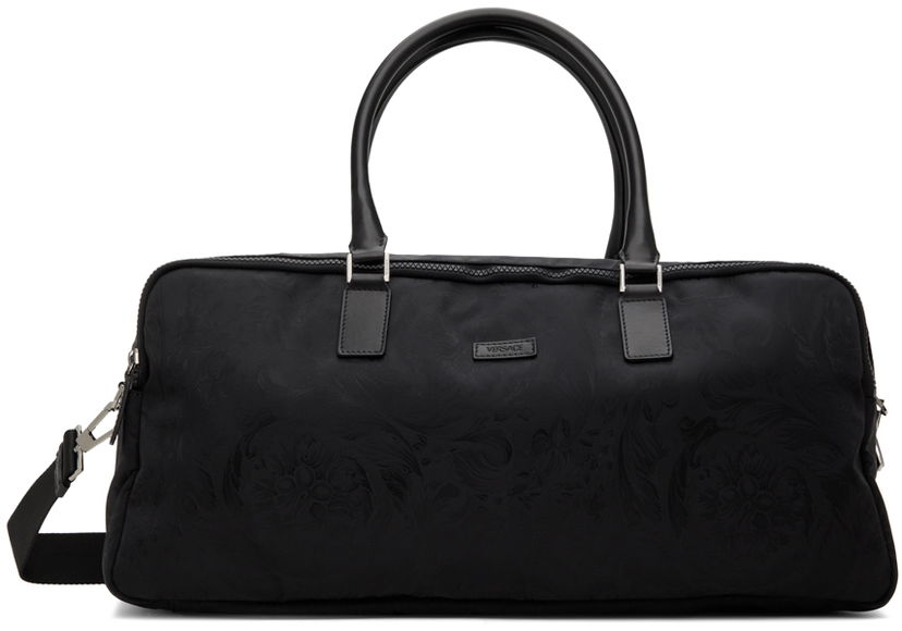 Cestovná taška Versace Black Nylon Barocco Duffle Bag Čierna | 1014519_1A08705