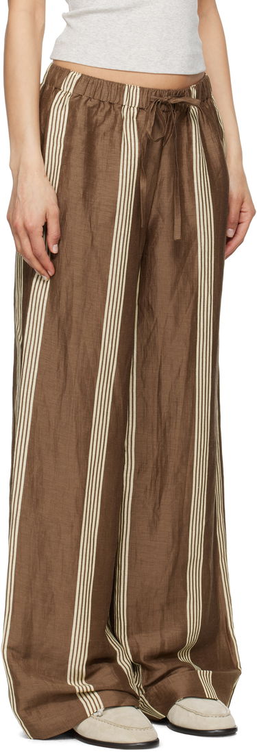 Nohavice rag & bone rag & bone Olivia Linen Trousers Hnedá | WAW25S70219321, 1