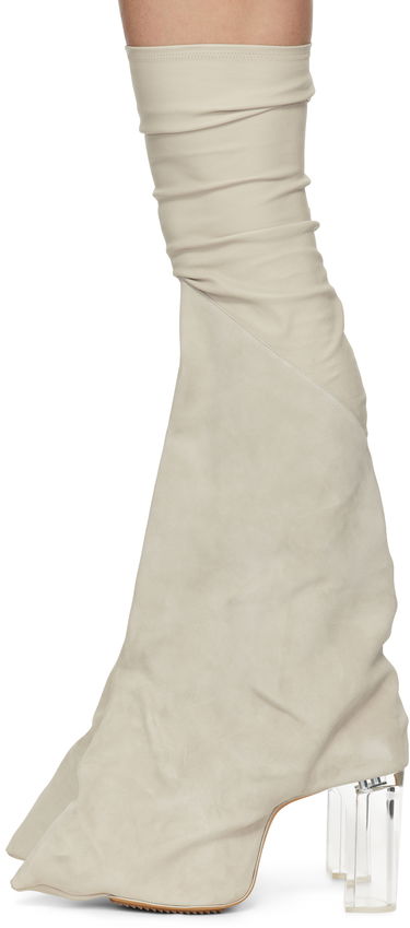 Ponožky Rick Owens Rick Owens Hollywood Taco Kiss Tall Boots Béžová | RR01E5843 LSLVS0, 2