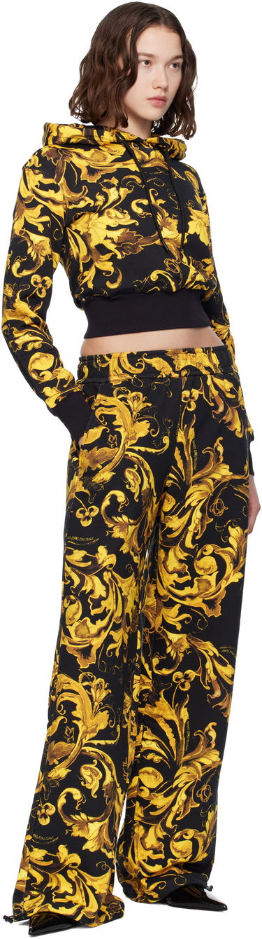 Mikina Versace Versace Jeans Couture Barocco Print Cropped Hoodie Čierna | E79HAI313_EFS201, 3