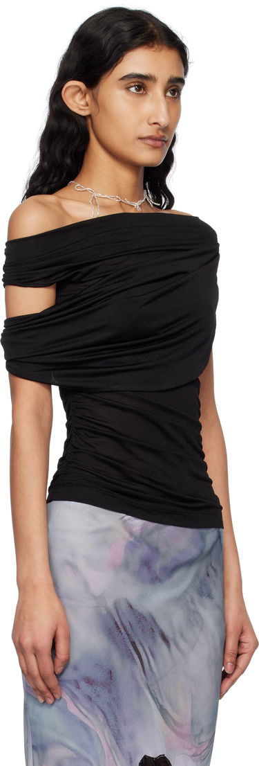 Sukňa Blumarine Blumarine Jersey Sablé Draped Blouse Fialová | P522C374A, 4