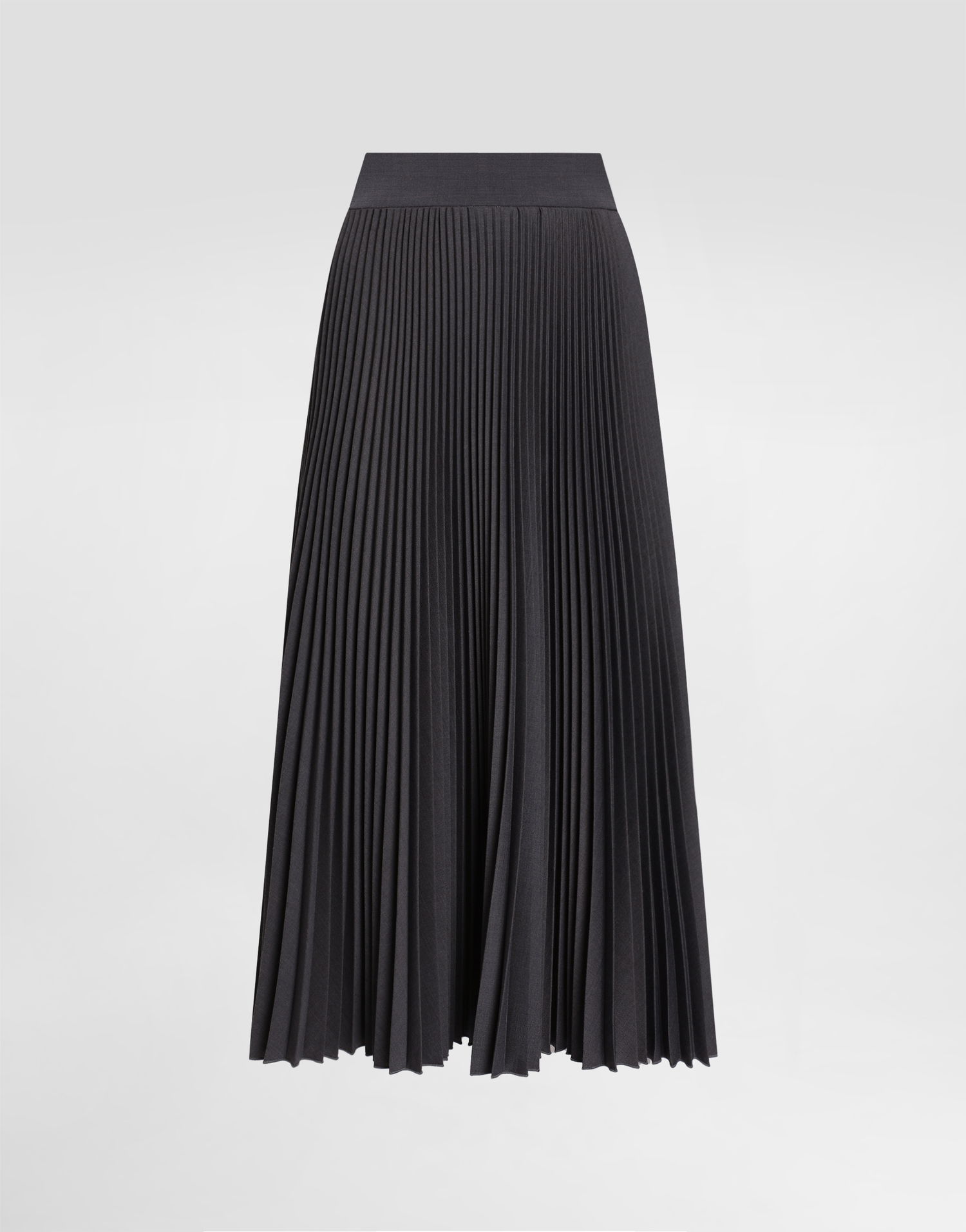 Sukňa Dolce & Gabbana Dolce & Gabbana Pleated Woolen Calf-Length Circle Skirt Čierna | F4C1HTFUZDQS8290, 0