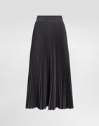 Dolce & Gabbana Pleated Woolen Calf-Length Circle Skirt