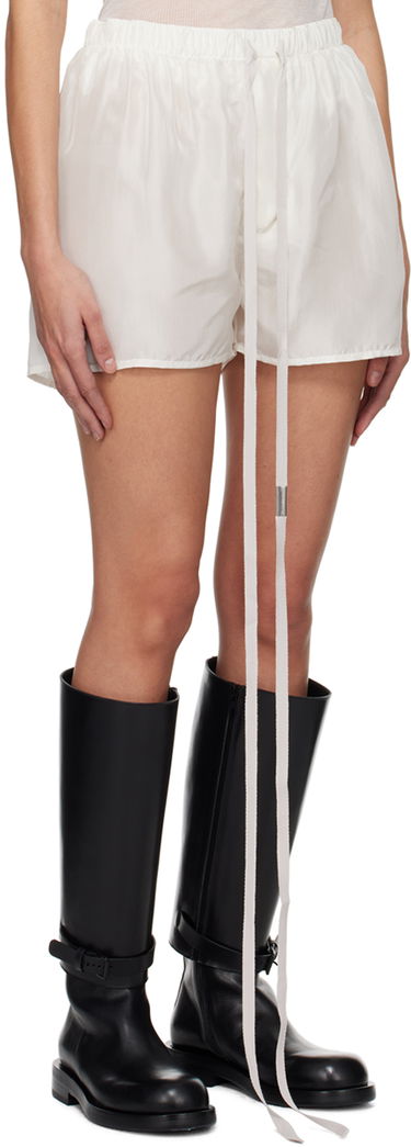 Šortky Ann Demeulemeester Drawstring Waistband Relaxed Fit Shorts Biela | 2401-W-TR60-FA418-070, 1
