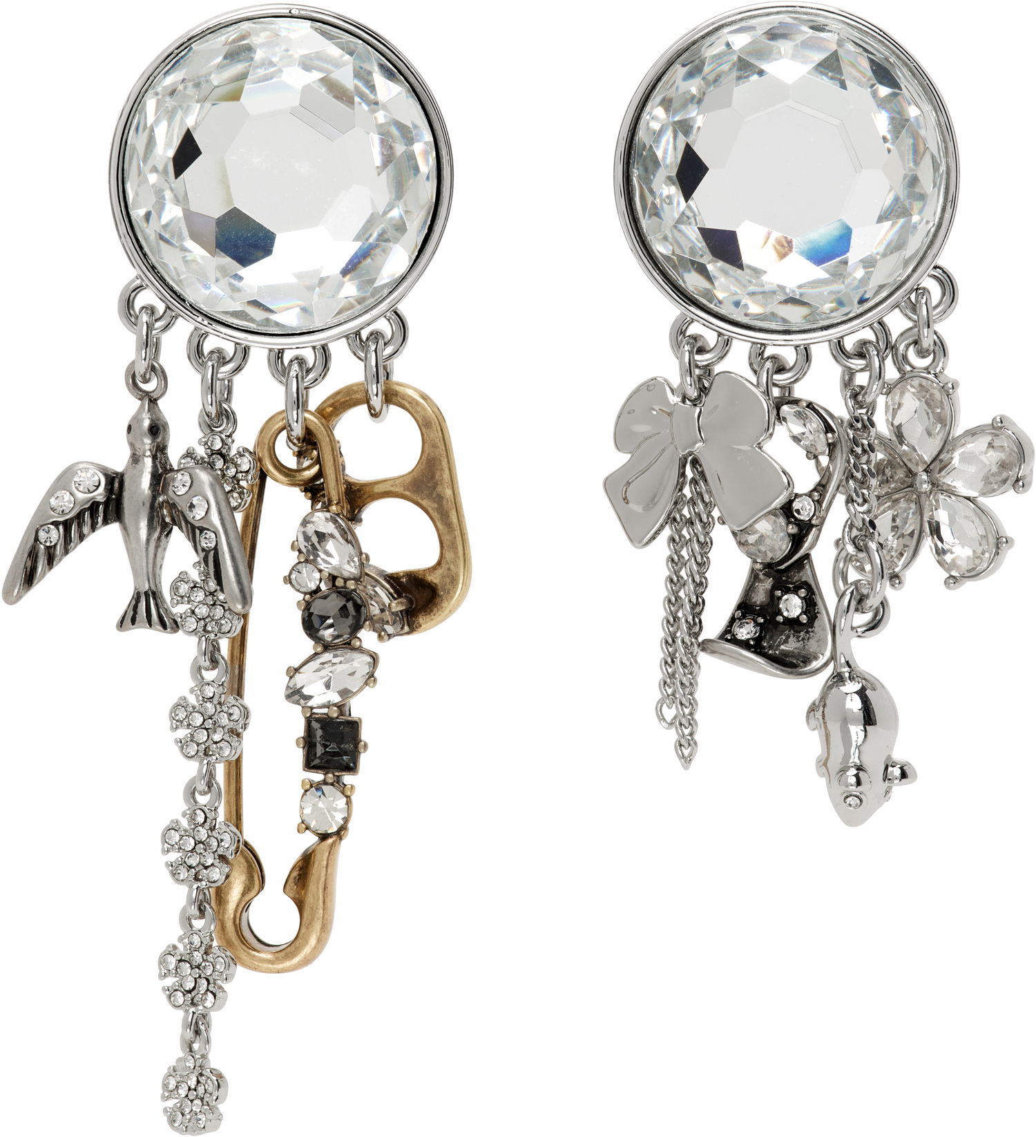 Náušnice Marc Jacobs Marc Jacobs 'The Grunge Glam Gem' Charm Drop Earrings Metalická | 2S5JER001J46, 0