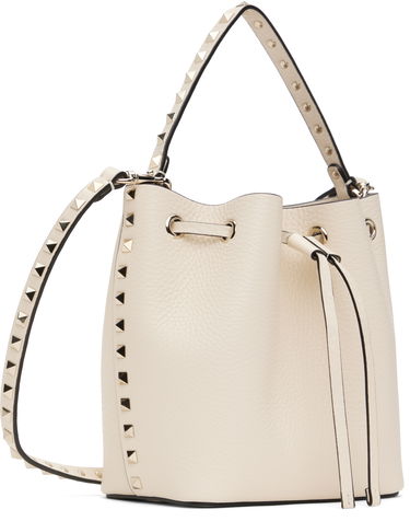 Kabelka Valentino Valentino Garavani Rockstud Grainy Calfskin Bucket Bag Béžová | 6W2B0L31VSF, 1