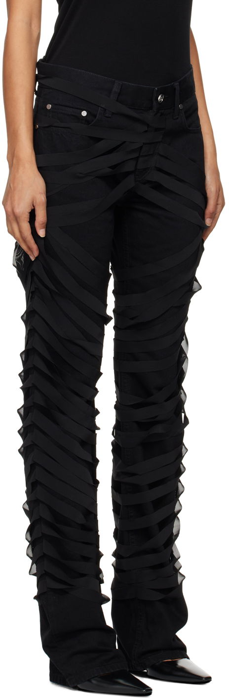 Ribbons Decorated Worker Pants