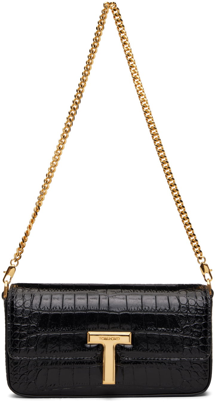 Oblečenie Tom Ford Black Crocodile Leather Wallis Mini Bag Čierna | L1835-LCL395X