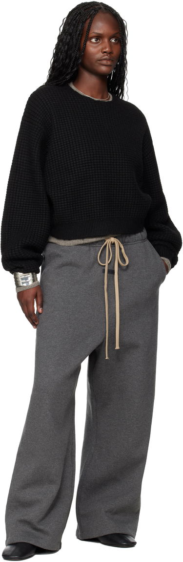 Sveter Fear of God Fear of God ESSENTIALS Holiday Heavy Waffle 90s Crewneck Sweater Čierna | 192HO257331FW, 3