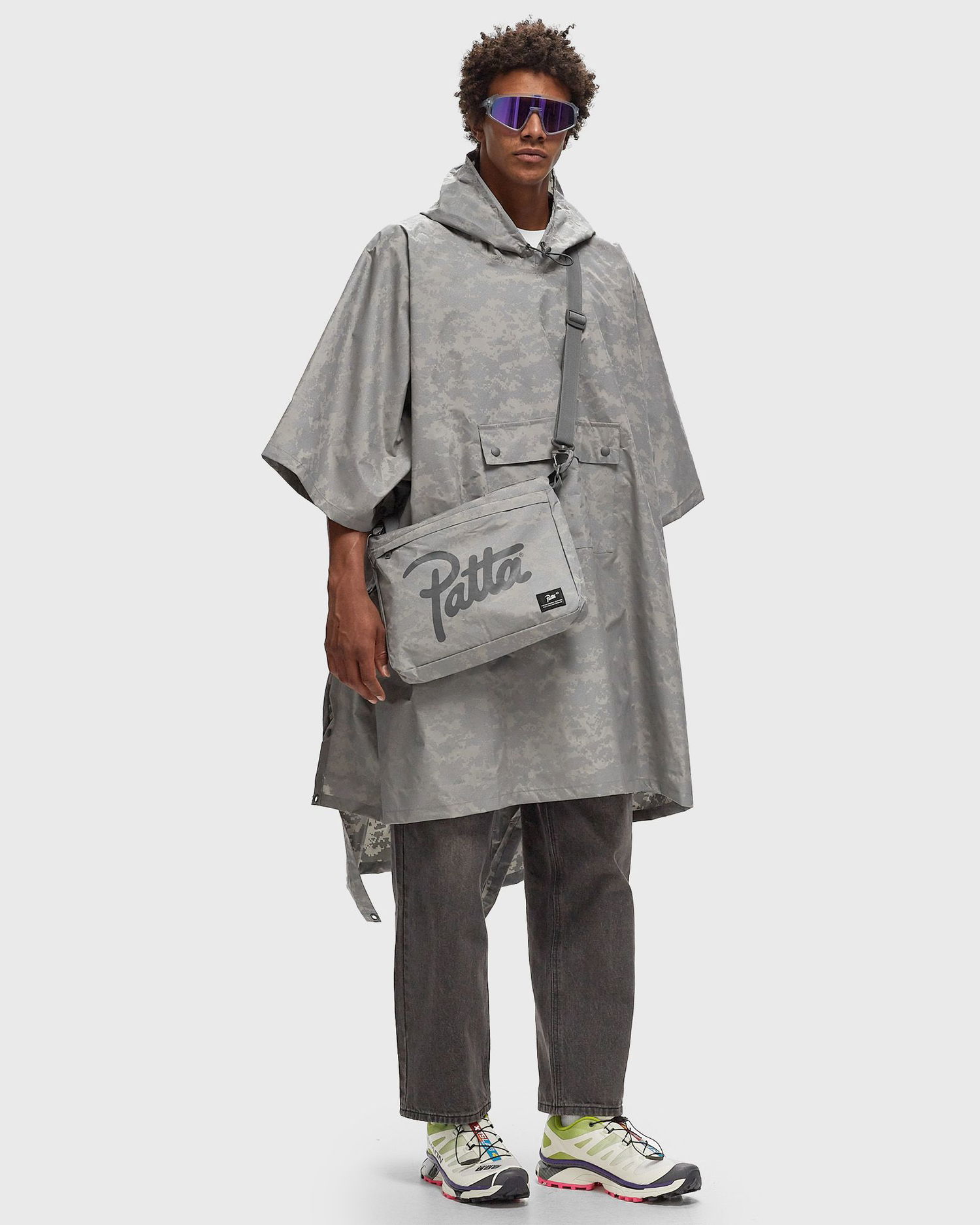 Vetrovka Patta Digi Camo Poncho and Shoulder Bag Set Windbreaker Šedá | POC-AW24-4500-361-0023-019, 1