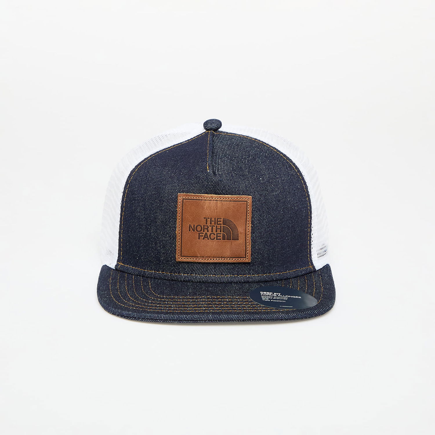 Šiltovka The North Face The North Face Half Dome Trucker Denim Leather Patch Cap Modrá | NF0A8BMEBM71, 0