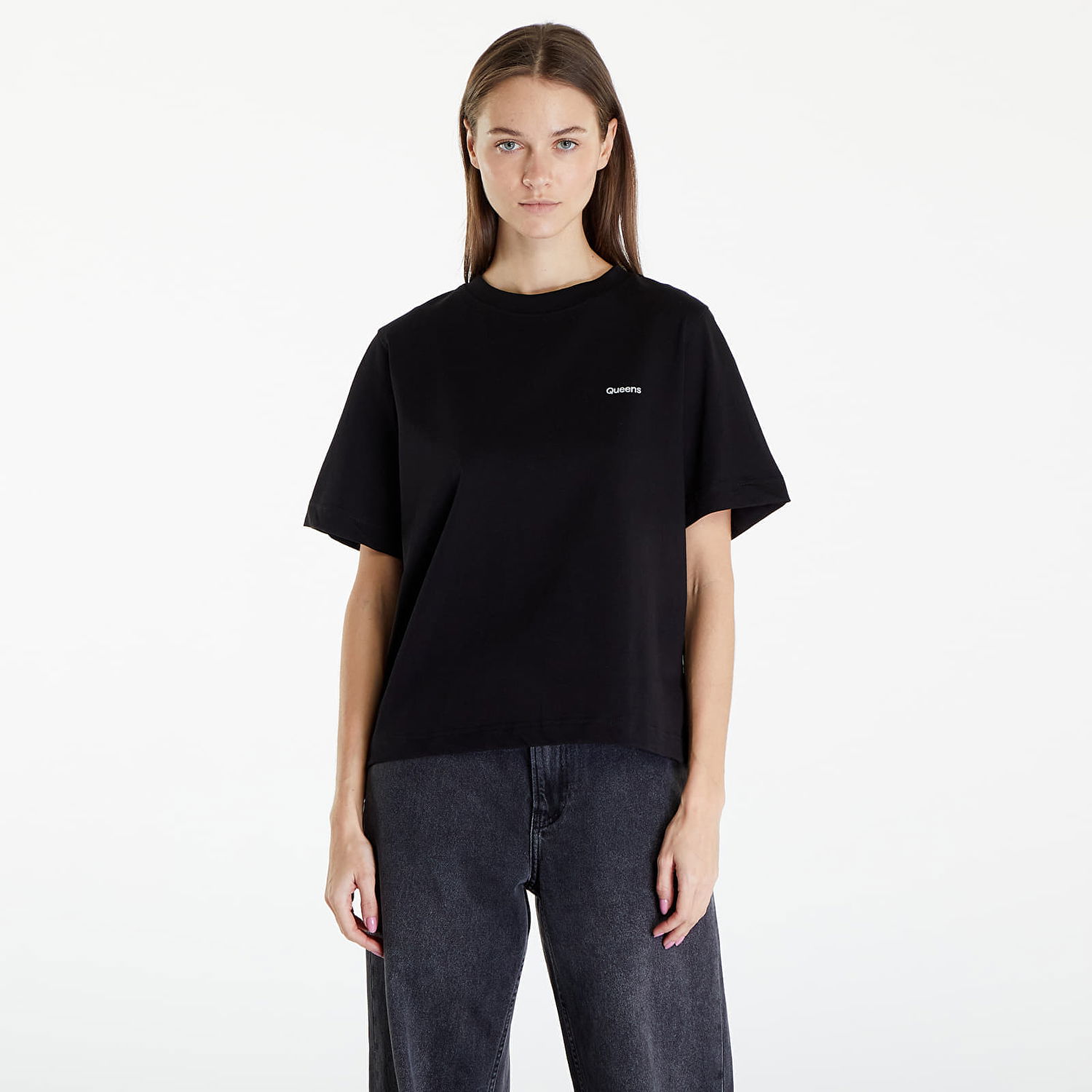 Tričko Queens Essential T-Shirt With Contrast Print 5-Pack Multicolour Čierna | QNS_031, 0