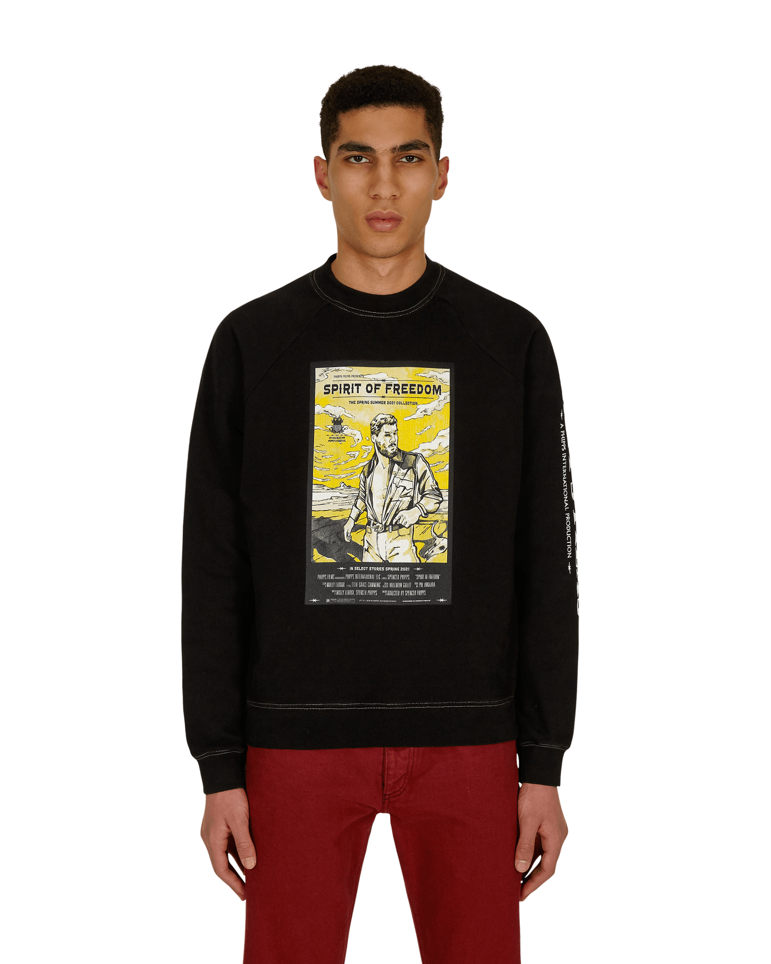 Mikina PHIPPS Movie Merch Crewneck Sweatshirt Čierna | PHSS21N02-1J001 BLACK, 0