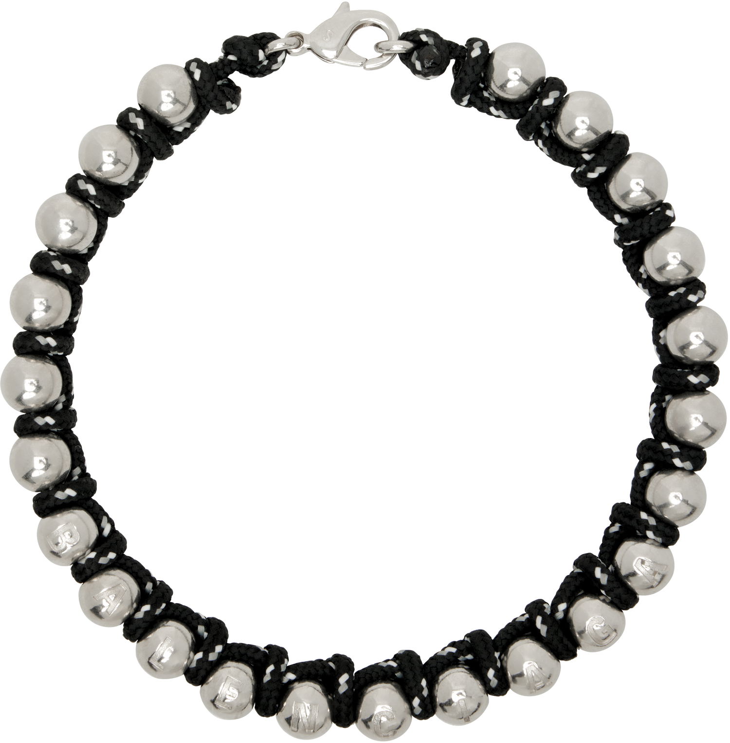 Náhrdelník Balenciaga Silver & Black Malibu Ball Choker Necklace Čierna | 806813TZ7VS1221, 0