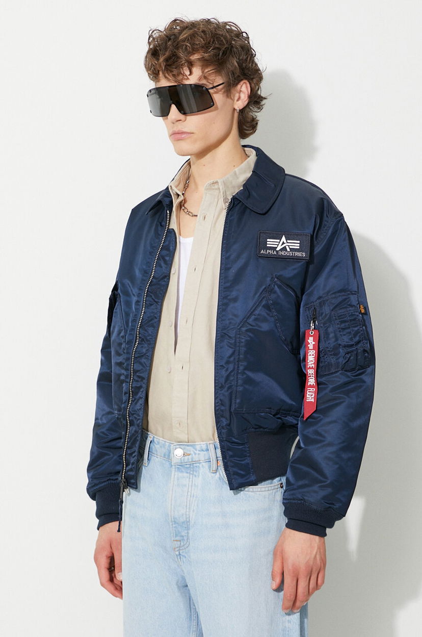 Bomber bunda Alpha Industries CWU 45 Transitional Bomber Jacket Navy | 100102.07