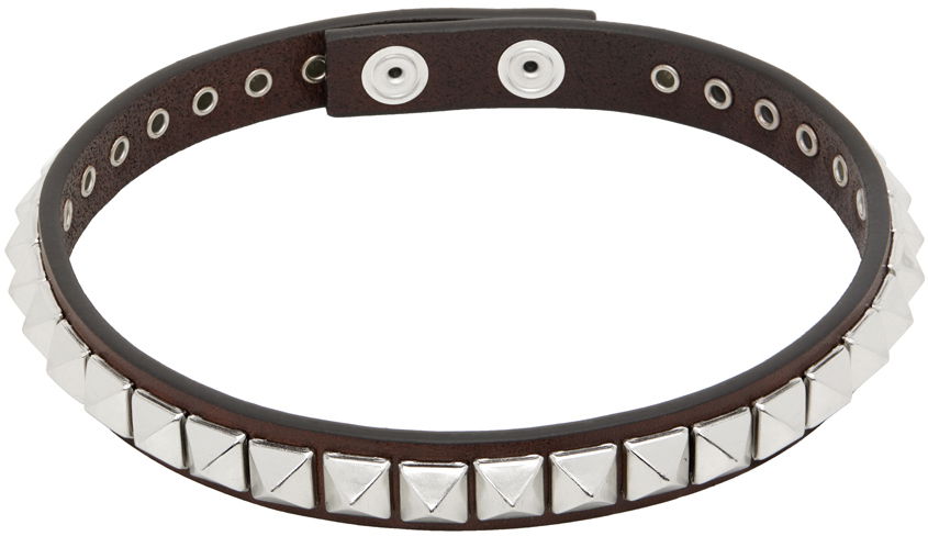 Opasok Maison Margiela MM6 Maison Margiela Studded Choker Hnedá | SM7UU0035 SY1634, 0