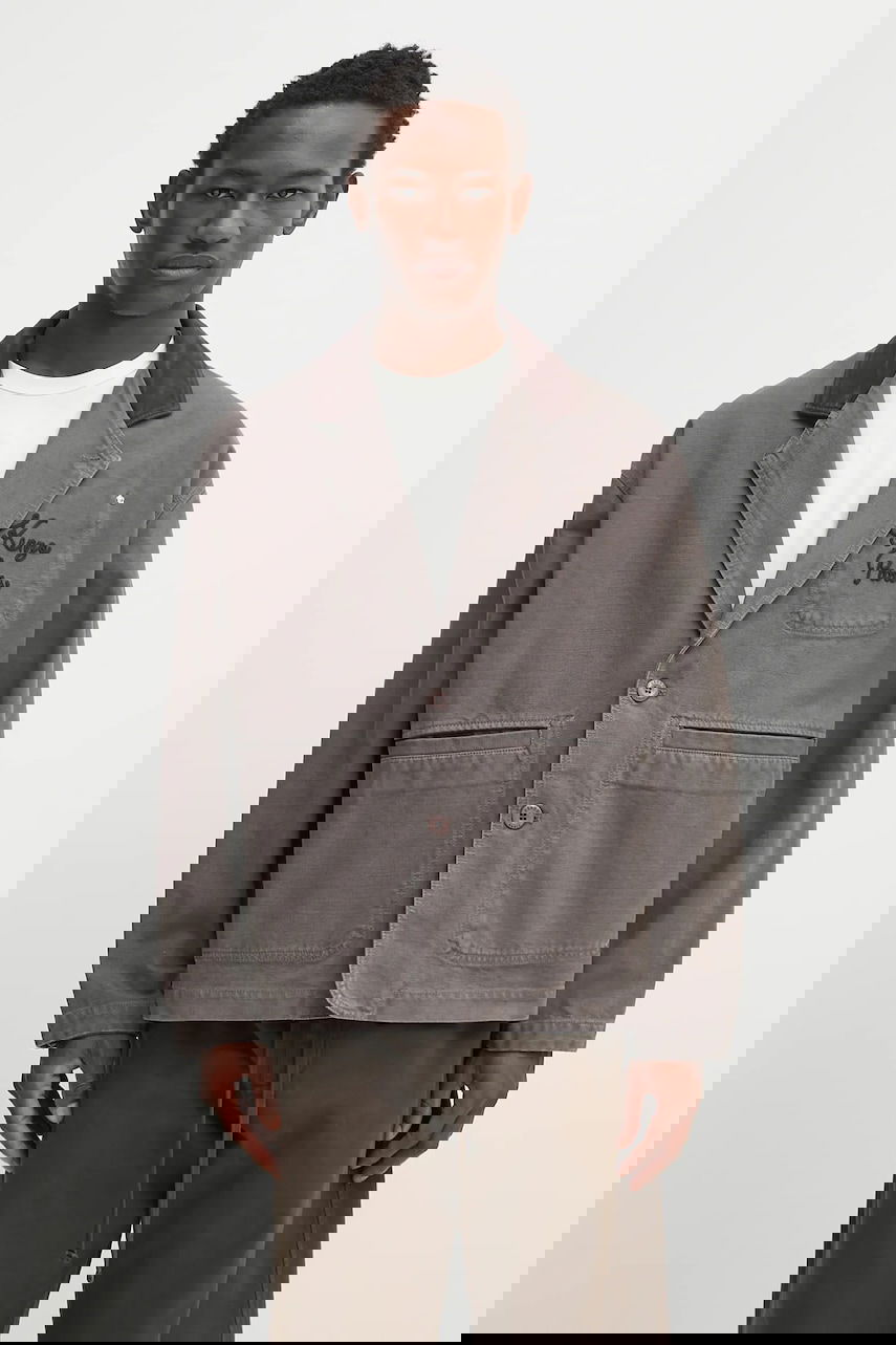 Bunda KENZO Kenzo Chainstitch Workwear Jacket Šedá | FF65VE2349GU, 0