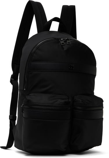 Batoh BOSS Twill Backpack with Logo Trim Čierna | 50547405, 2