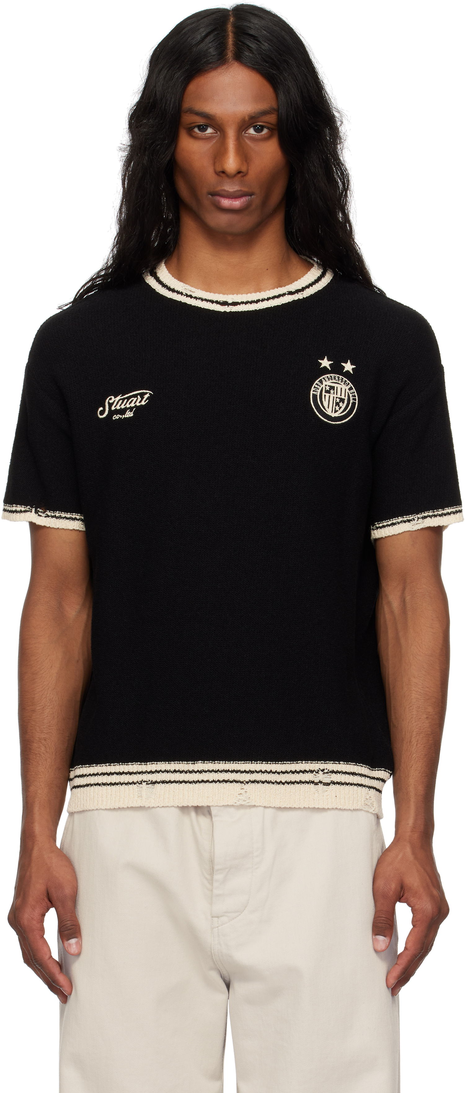 Sveter Andersson Bell Andersson Bell Football Short Sleeve T-Shirt Čierna | atb1285m, 0