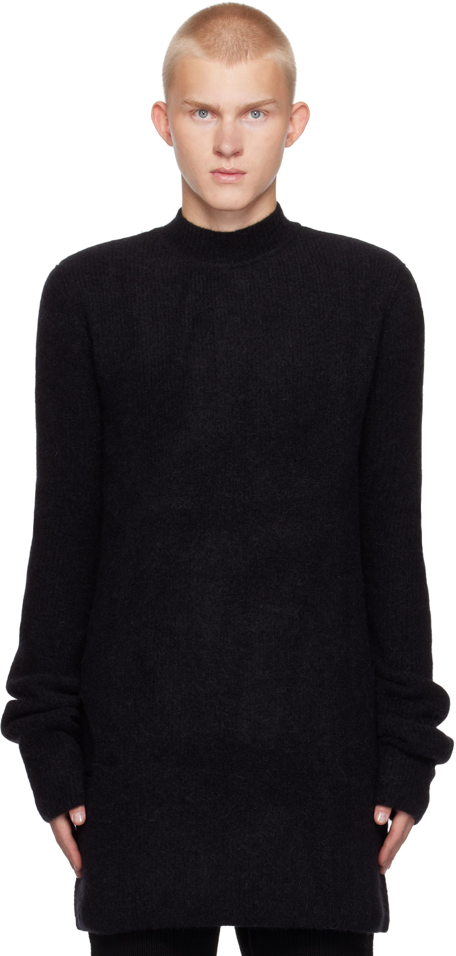 Sveter Rick Owens Alpaca Knit Sweater Čierna | RR02D6695 KWP, 0