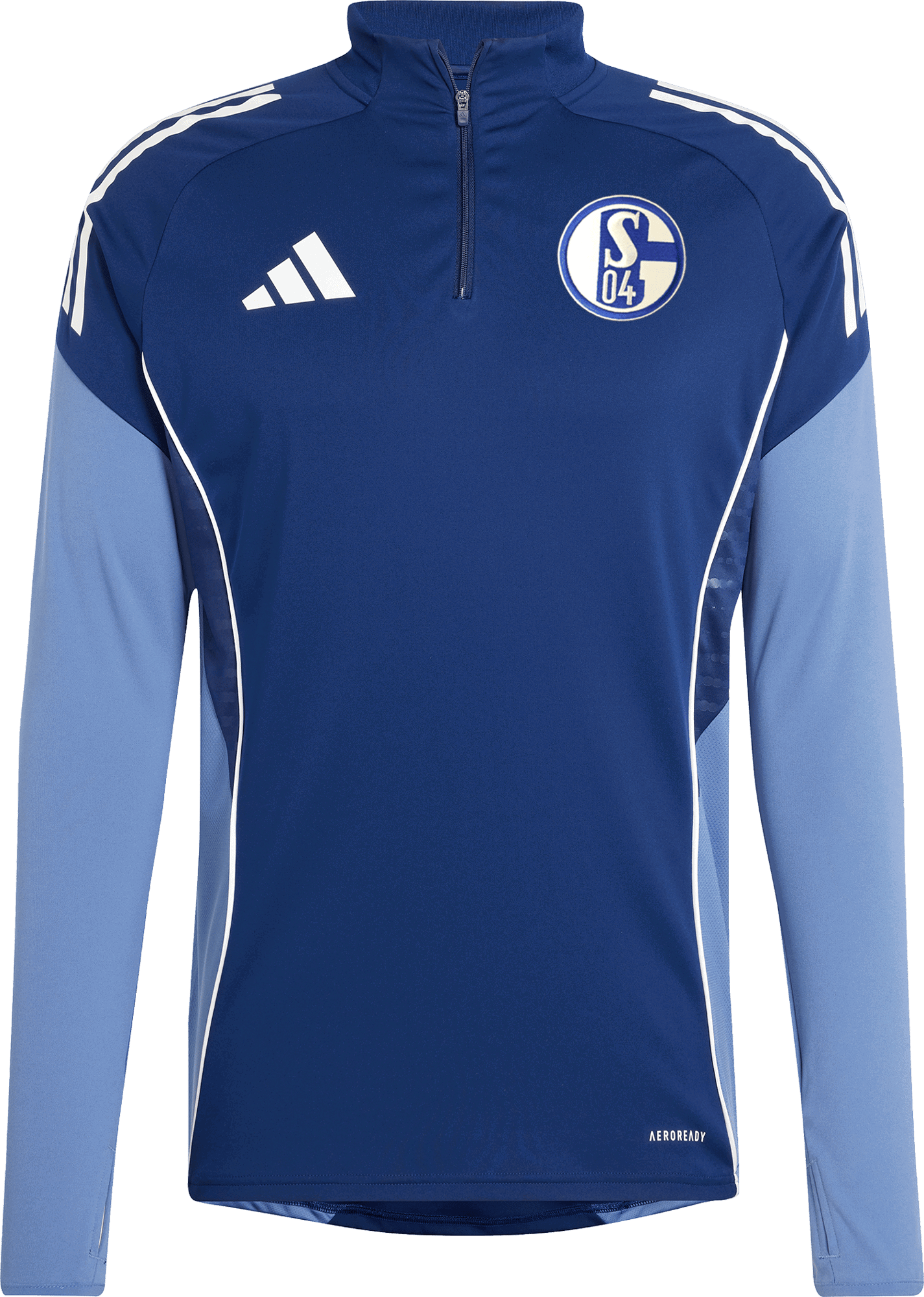 Dres adidas Originals FC Schalke 04 AEROREADY Quarter-Zip Long-sleeve Training Top Navy | 6s04ji6546, 0