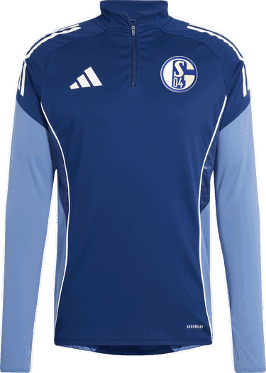 Dres adidas Originals FC Schalke 04 AEROREADY Quarter-Zip Long-sleeve Training Top Navy | 6s04ji6546, 0