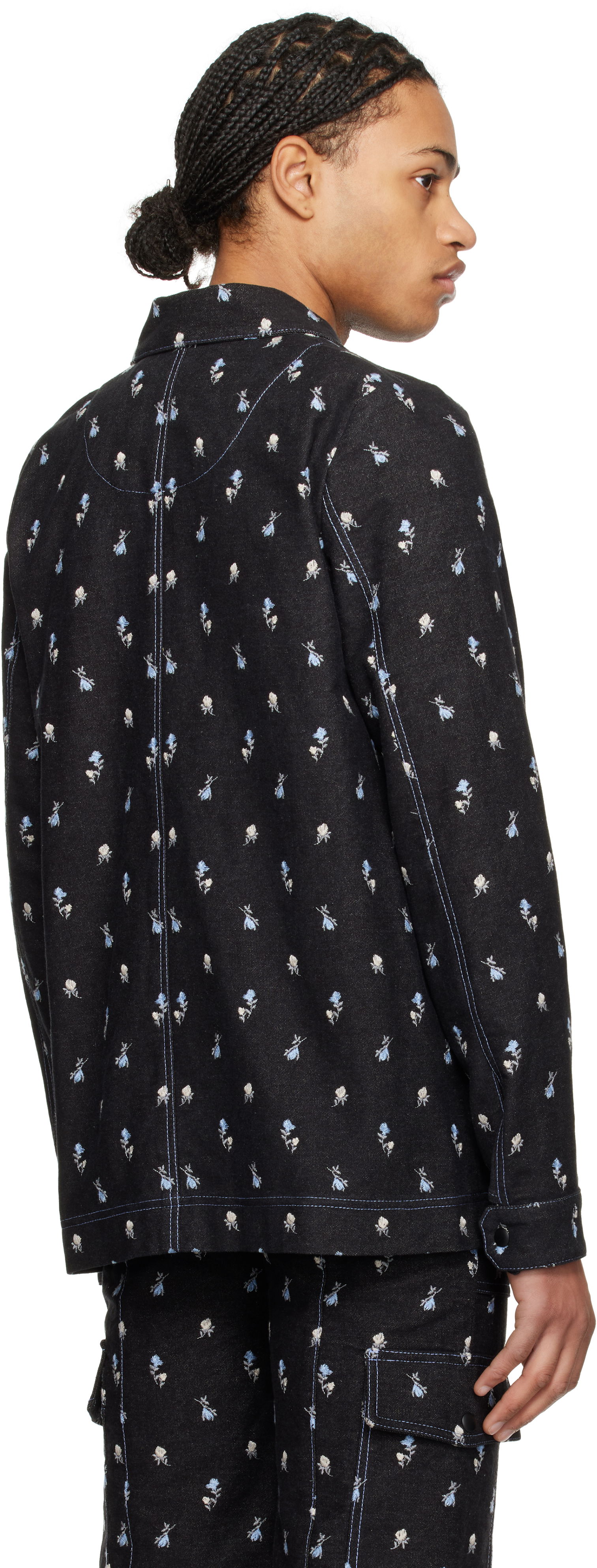 Anna Sui Embroidered Roses Barn Jacket