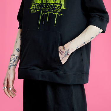 Mikina RAF SIMONS Hoodie With Seperate Sleeves Echodomer Čierna | 221-M171-19003-0099, 3