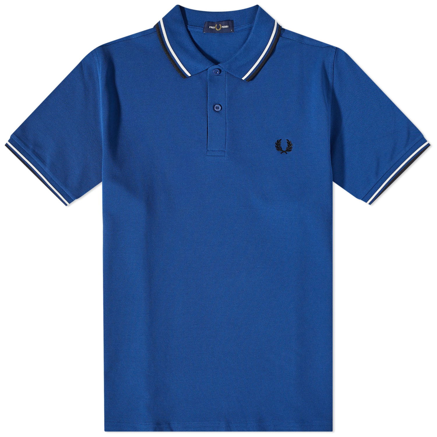 Polo tričko Fred Perry Slim Fit Twin Tipped Polo Modrá | M3600-R31, 0