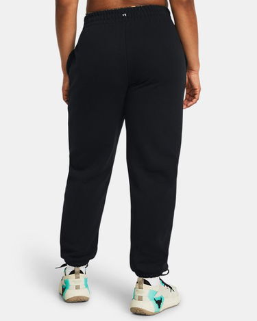 Nohavice a džínsy Under Armour Project Rock Heavyweight Hose aus French-Terry für Damen Schwarz / Violett Ace / Schwarz Čierna | 1383305-001, 1
