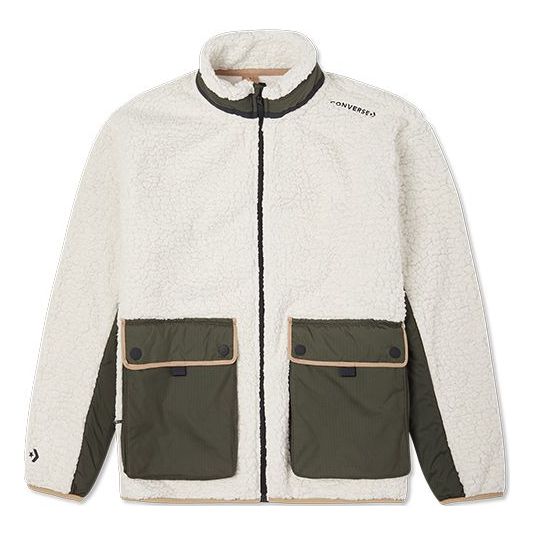 Bunda Converse Converse Retro Contrast Stitch Sherpa Jacket Biela | 10021937-A05, 0