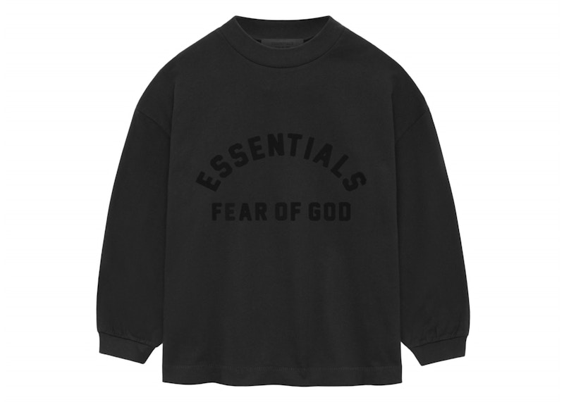 Mikina Fear of God Kids Long Sleeve Tee Essentials Core Collection Čierna | 785SU241020K, 0