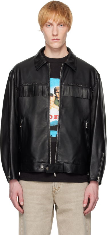 Bunda WACKO MARIA WACKO MARIA WOLF'S HEAD Edition Leather Fringe Jacket Čierna | WOLFSHEAD-WM-BL16, 0