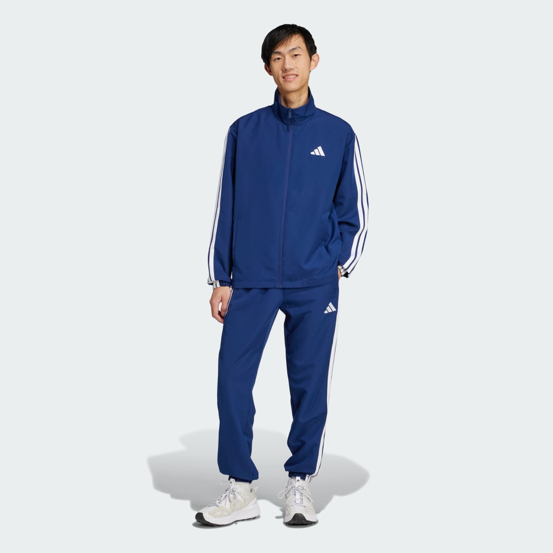 Súprava adidas Performance 3-Stripes Woven Tracksuit Modrá | JC5391, 0