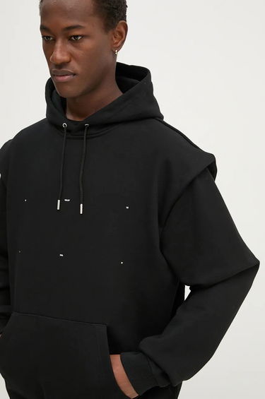 Mikina HELIOT EMIL Black Printed Hoodie Čierna | HE.M.08.053.BLK01, 1