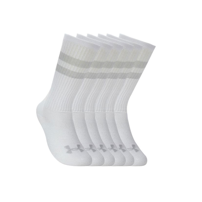 Ponožky Under Armour Under Armour Essential Crew Socks 6-Pack Biela | 1387058-100