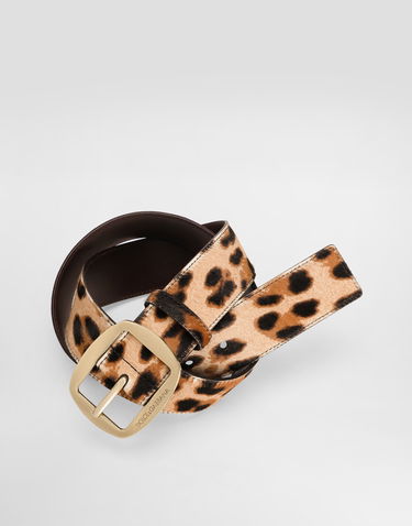Opasok Dolce & Gabbana Dolce & Gabbana Calf Hair Leopard Print Belt Béžová | BE4609AV769HK5JF, 1