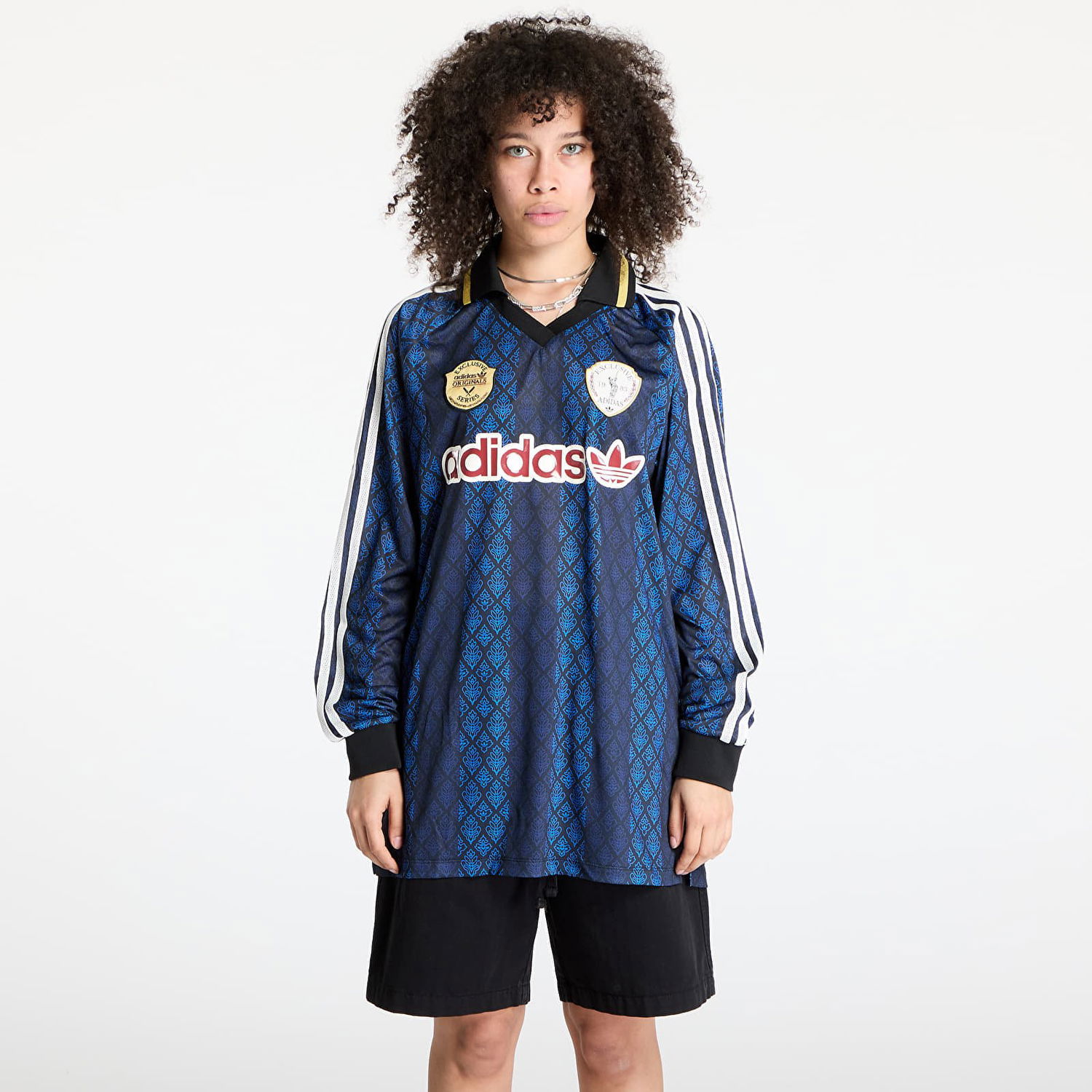 Dres adidas Originals Retro Sports Cricket-Inspired Longsleeve Jersey Modrá | KA4383, 0
