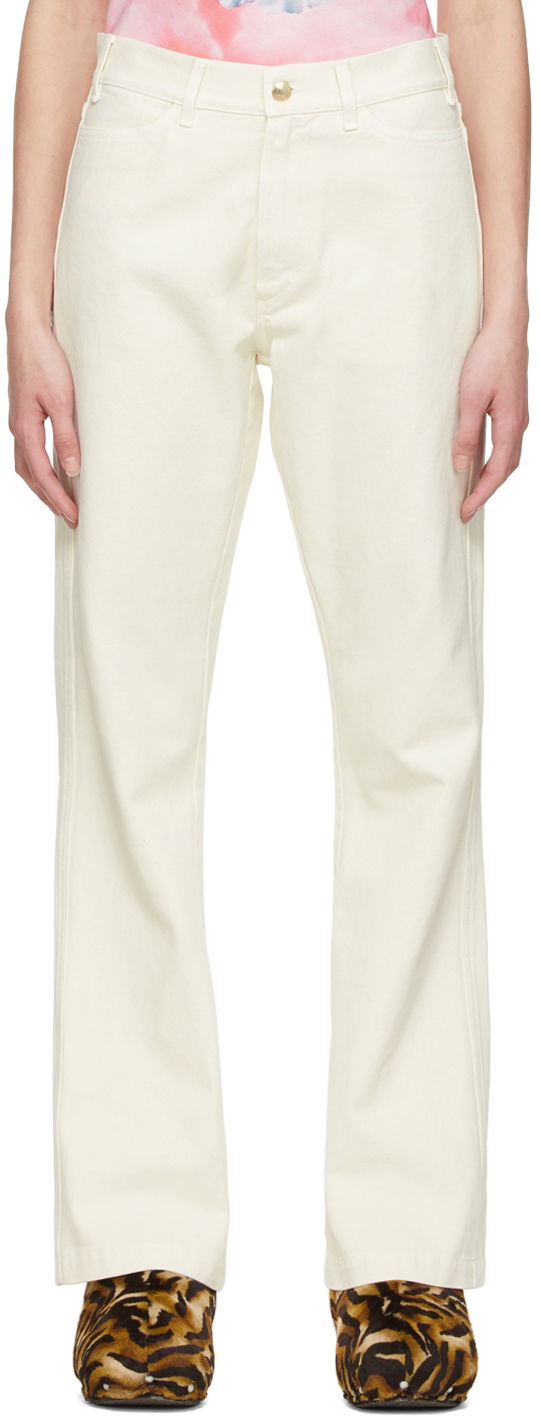 Nohavice Stockholm (Surfboard) Club Flared Trousers Biela | FOG, 0
