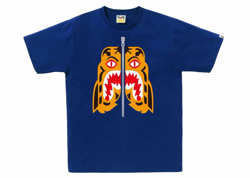 Tričko BAPE BAPE Tiger Tee Blue Navy | 1J80-110-005