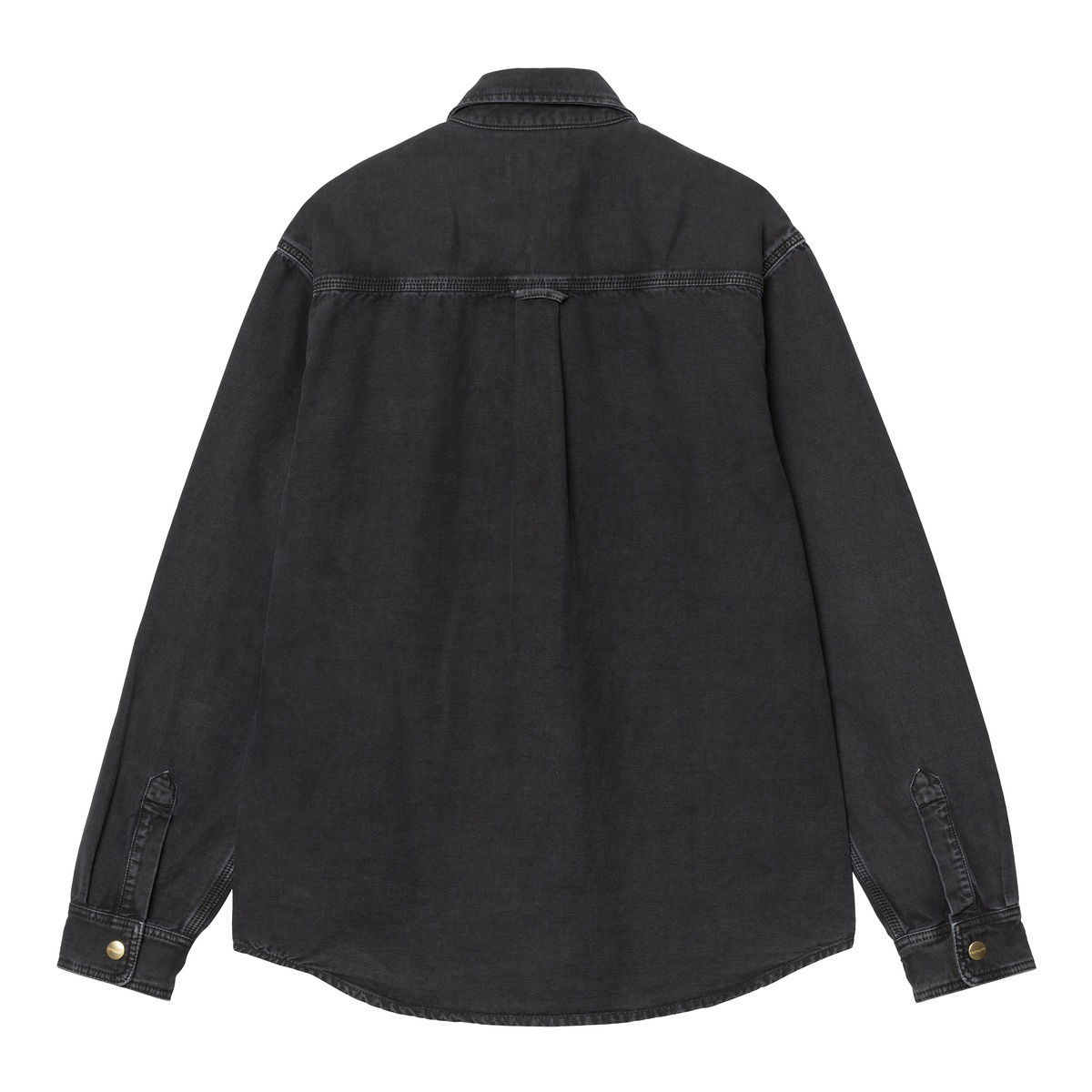 Black Stone Dyed Shirt Jacket