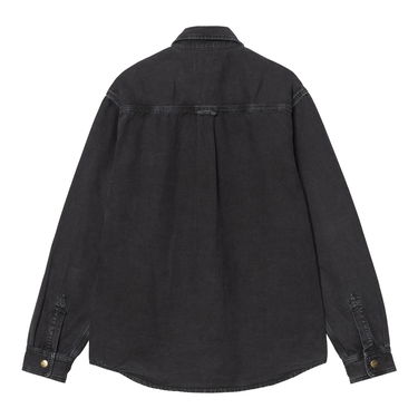 Košeľa Carhartt WIP Black Stone Dyed Shirt Jacket Čierna | I033767_42, 4