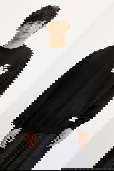 Mikina Neighborhood NEIGHBORHOOD Classic Long Sleeve Sweatshirt with Graphic Čierna | 251FPNH.CSM01, 0