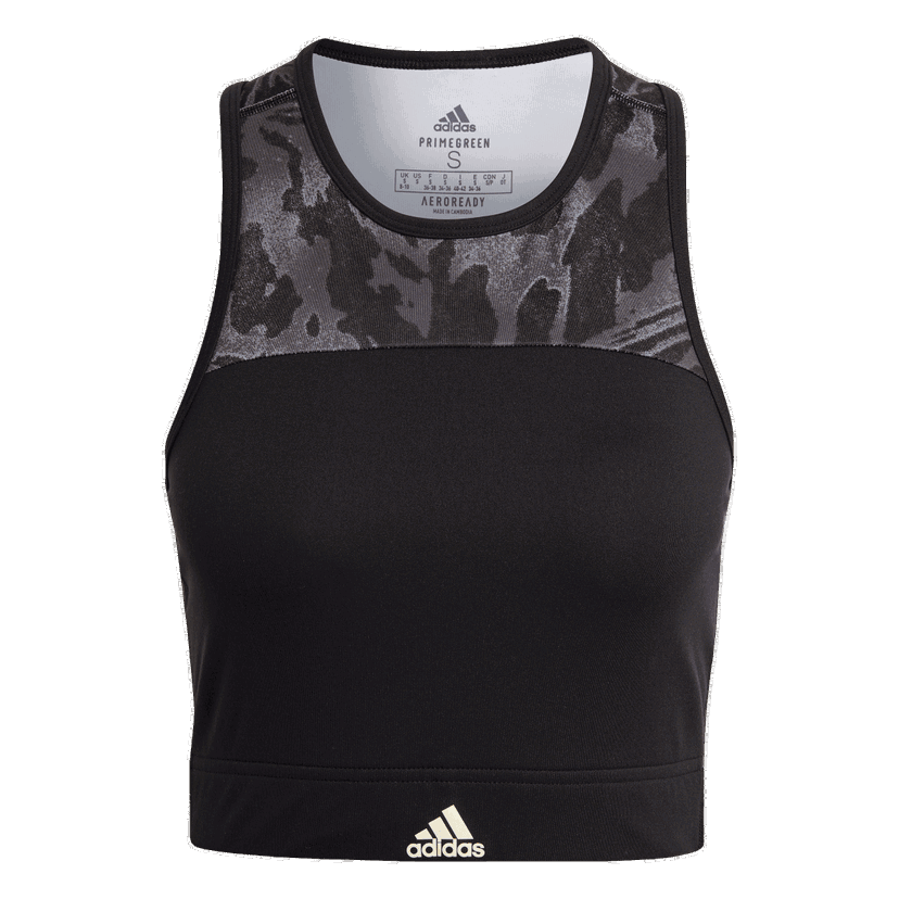 Crop Top adidas Originals Training Primegreen Camo Crop Top Čierna | GV6581